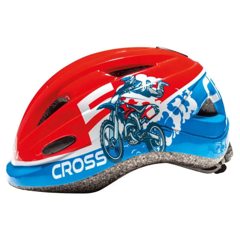 BRN CASCO BIMBO CROSS ROSSO/BLU ABBIGLIAMENTO