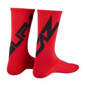 SUPACAZ CALZE TAGGED NERO/ROSSO ABBIGLIAMENTO