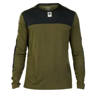 FOX MAGLIA MANICHE LUNGHE DEFEND FOX HEAD OLIVE GREEN ABBIGLIAMENTO