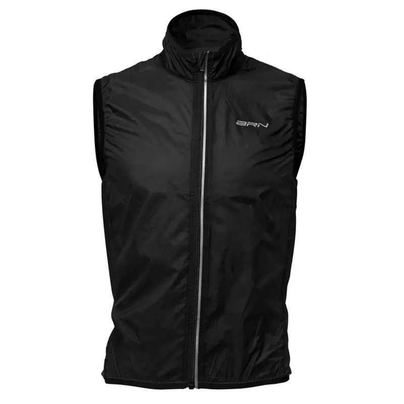 BRN GILET SMANICATO ANTIVENTO E ANTIPIOGGIA NERO ABBIGLIAMENTO