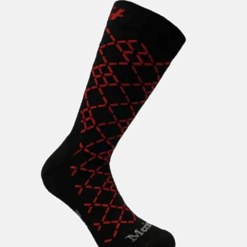 TO FIT CALZE INVERNALI LANA MERINO CIRCUIT NERO ROSSO ABBIGLIAMENTO