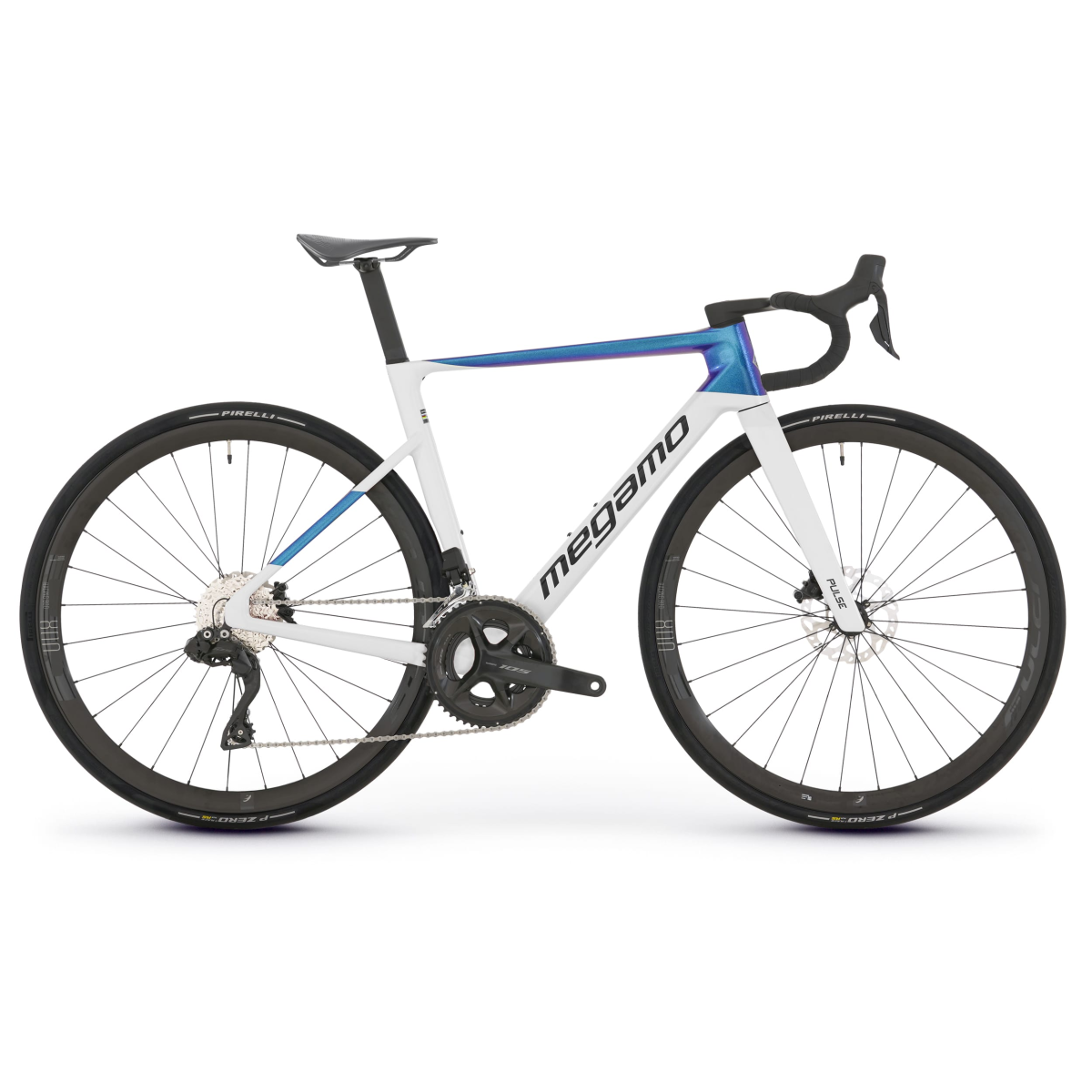 MEGAMO PULSE 15 2026 WHITE BLUE BICICLETTE MEGAMO PULSE 15 2026 WHITE BLUE BICICLETTE