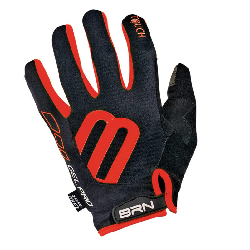 BRN GUANTO DITA LUNGHE GEL PRO ROSSO/NERO ABBIGLIAMENTO BRN GUANTO DITA LUNGHE GEL PRO ROSSO/NERO ABBIGLIAMENTO