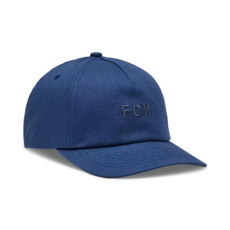 FOX CAPPELLINO REGOLABILE WORDMARK INDIGO ABBIGLIAMENTO FOX CAPPELLINO REGOLABILE WORDMARK INDIGO ABBIGLIAMENTO