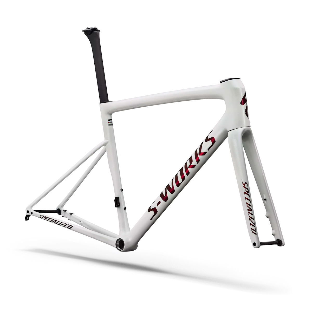 SPECIALIZED TELAIO S-WORKS TARMAC SL8 FACT 12R CARBON GLOSS METALLIC WHITE SILVER / PEARL / BLACK BICICLETTE SPECIALIZED TELAIO S-WORKS TARMAC SL8 FACT 12R CARBON GLOSS METALLIC WHITE SILVER / PEARL / BLACK BICICLETTE