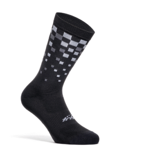 TO FIT CALZINI ESTIVI ULTRALIGHT RUBIK BASE NERO QUADRETTI BIANCHI E GRIGI ABBIGLIAMENTO